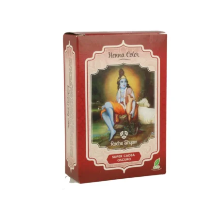 Envase de Henna Super Caoba Oscuro de Radhe Shyam