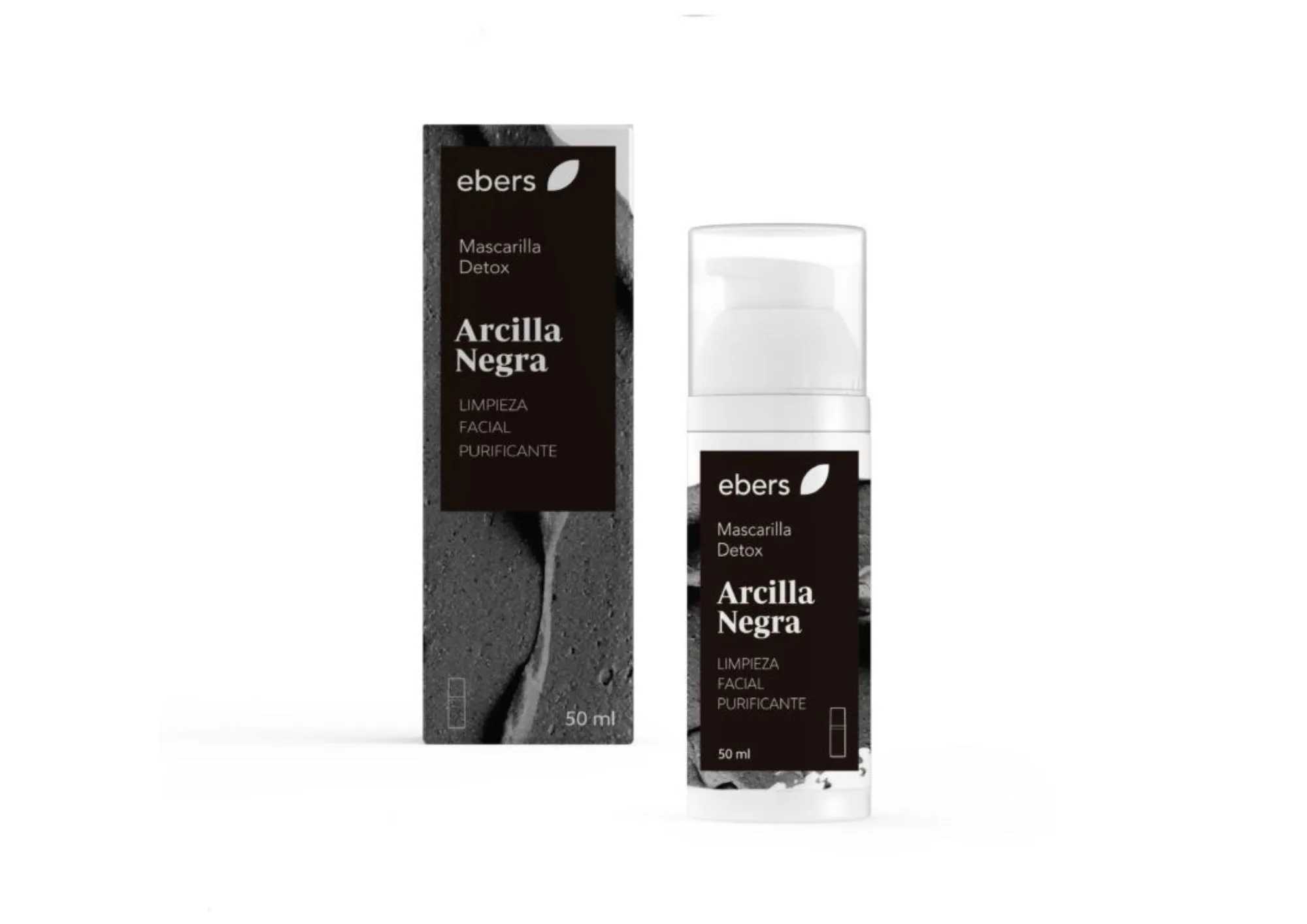 Envase de Mascarilla Detox Arcilla Negra de Ebers