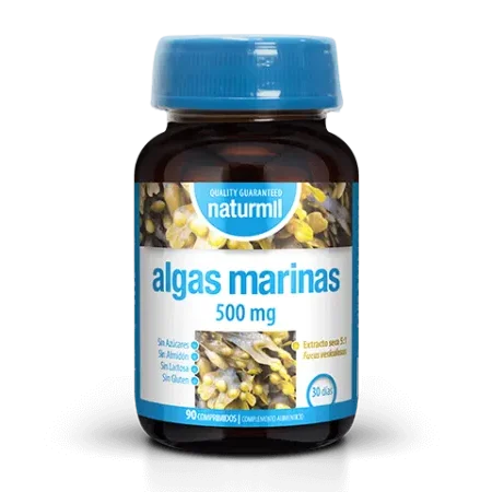 Bote de Algas Marinas 500mg de Naturmil