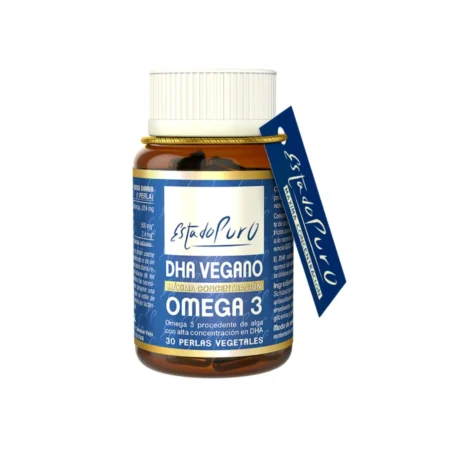Envase de DHA Vegano Omega 3 de Estado Puro
